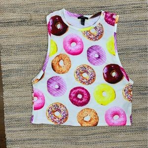 FOREVER 21 Donut Graphic Tank Medium